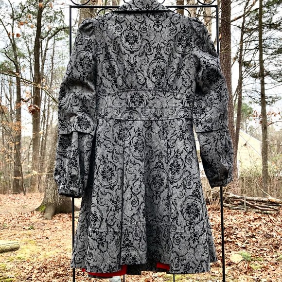 XOXO True Vintage Goth Victorian TopCoat Velvet Damask Y2K - Picture 4 of 14